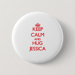 Behalten Sie ruhig und Umarmung Jessica Button
