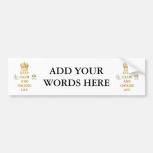 Behalten Sie ruhig und wählen Sie das Leben Autoaufkleber