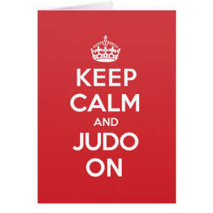 Behalten Sie ruhige Judo-Gruß-Anmerkungs-Karte