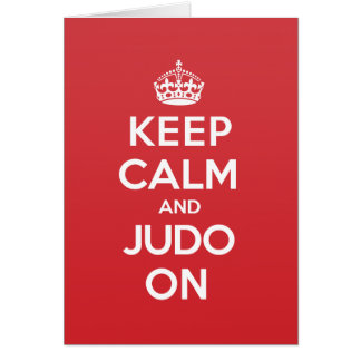 Behalten Sie ruhige Judo-Gruß-Anmerkungs-Karte