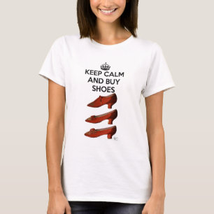 Behalten Sie ruhige Kauf-Schuhe T-Shirt