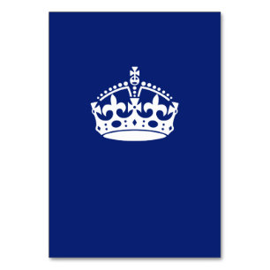 Behalten Sie ruhige Krone auf Marine-Blau Tischnummer