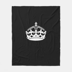 Behalten Sie ruhige Krone auf Schwarzem Fleecedecke