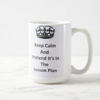 Behalten Sie ruhige Lektions-Plan-Lehrer-Tasse Tasse