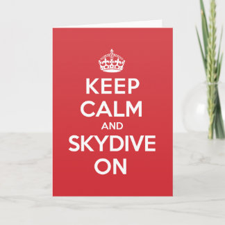 Behalten Sie ruhige Skydive Gruß-Anmerkungs-Karte Karte