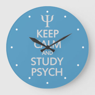 Behalten Sie ruhige u. Studie Psych Große Wanduhr