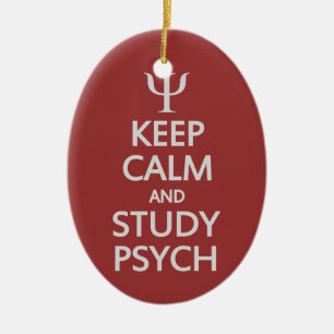 Behalten Sie ruhige u. Studie Psych Keramikornament