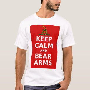 Behalten Sie ruhige und Bärn-Arme T-Shirt