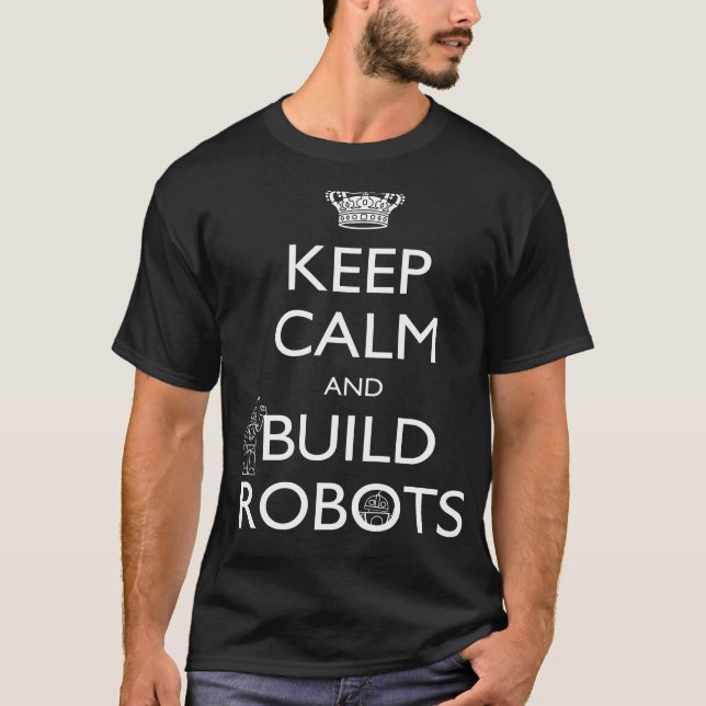 Behalten Sie ruhige und Gestalt-Roboter - T-Shirts (Vorderseite)