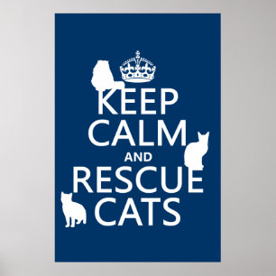Behalten Sie ruhige und Rettungs-Katzen (in Poster