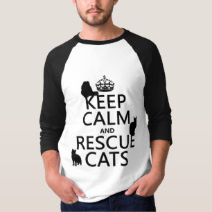 Behalten Sie ruhige und Rettungs-Katzen (in T-Shirt