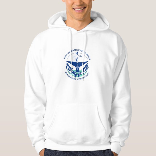 Behalten Sie ruhige und Studienwale Hoodie (Vorderseite)
