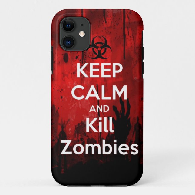 behalten Sie ruhige und Tötungszombies Case-Mate iPhone Hülle (Rückseite)
