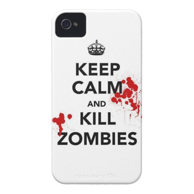 behalten Sie ruhige und Tötungszombies Case-Mate iPhone Hülle (Rückseite)