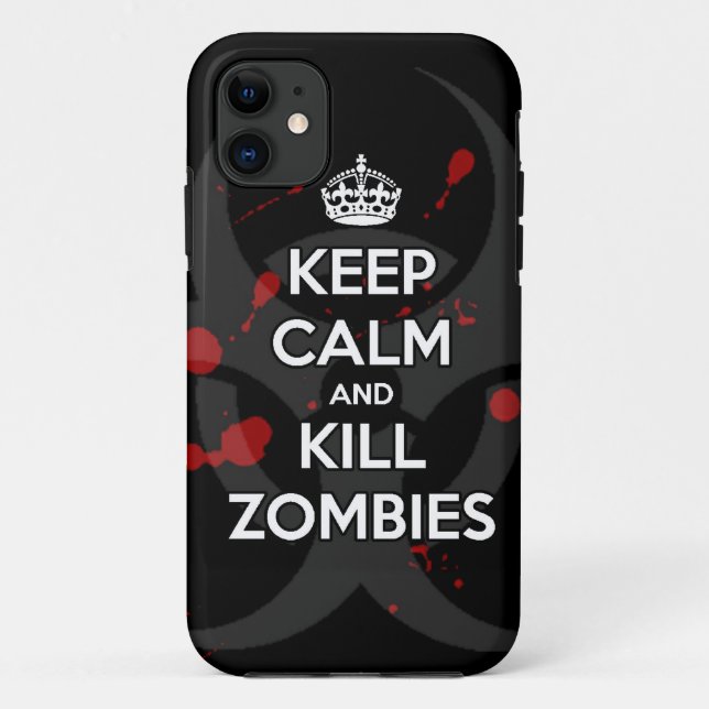 behalten Sie ruhige und Tötungszombies Case-Mate iPhone Hülle (Rückseite)