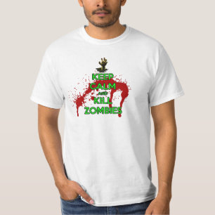 behalten Sie ruhige und Tötungszombies T-Shirt