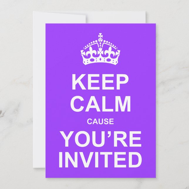 Behalten Sie ruhige Ursache, die Sie eingeladenes Einladung (Vorderseite)