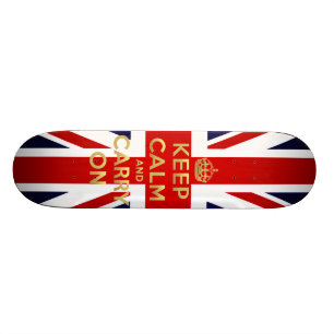 Behalten Sie ruhigen britischen Skateboard