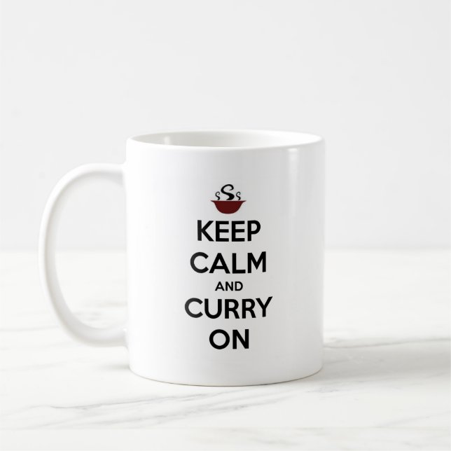 behalten Sie ruhigen Curry an Tasse (Links)