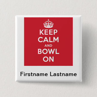 "Behalten Sie ruhigen" personalisierten Knopf Button