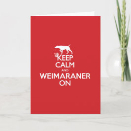 BEHALTEN SIE RUHIGEN WEIMARANER NOTECARDS FREIEN KARTE