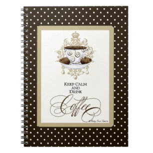 Behalten Sie ruhiger u. Getränk-Kaffee - Notizblock
