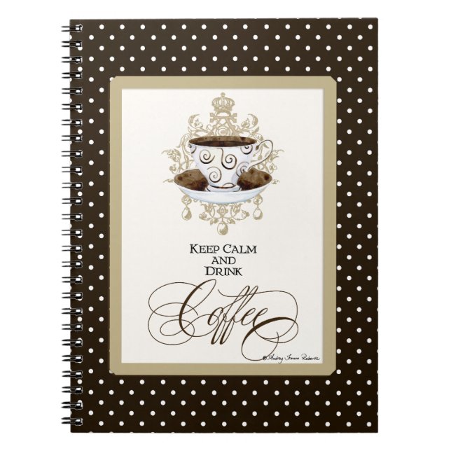 Behalten Sie ruhiger u. Getränk-Kaffee - Notizblock (Vorderseite)