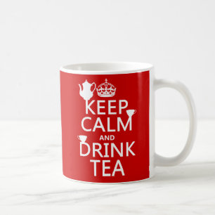 Behalten Sie ruhiger und Getränk-Tee - alle Farbe Tasse