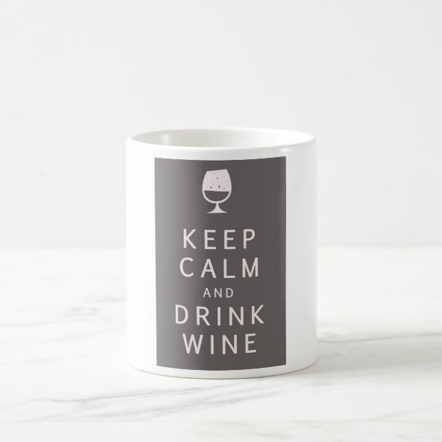Behalten Sie ruhiger und Getränk-Wein Tasse (Mittel)
