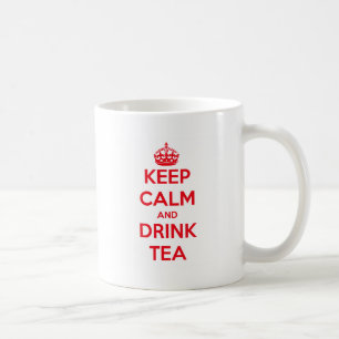 behalten Sie ruhiger und Getränktee Tasse