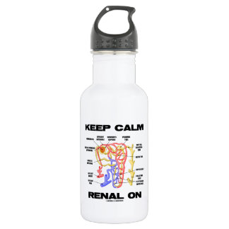 Behalten Sie ruhiges Nieren auf (Niere Nephron) Edelstahlflasche