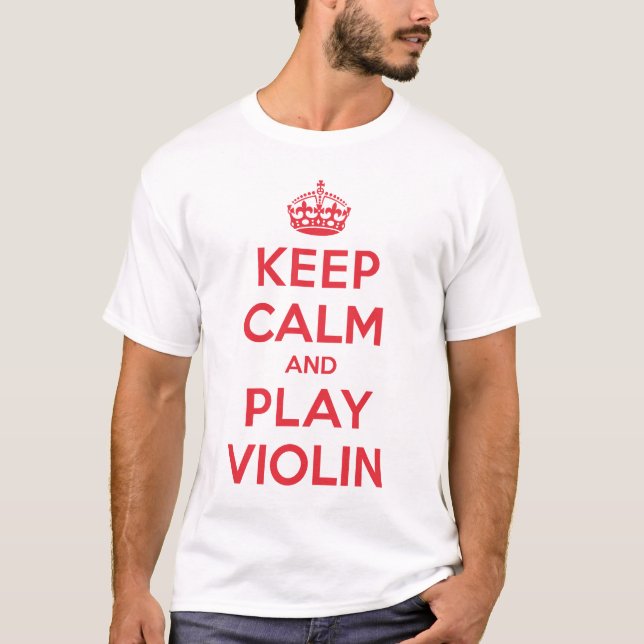 Behalten Sie ruhiges Spiel-Violinen-Shirt T-Shirt (Vorderseite)
