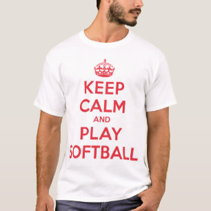 Behalten Sie ruhiges Spielsoftball-Shirt T-Shirt