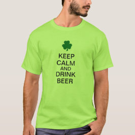 Behalten Sie ruhiges und Getränk-Bier T-Shirt