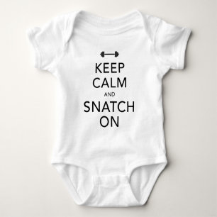 Behalten Sie ruhiges Zugreifen auf Schwarzem Baby Strampler