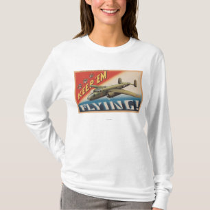 Behalten Sie sie mittlerer Bomber Flying/B-25 T-Shirt