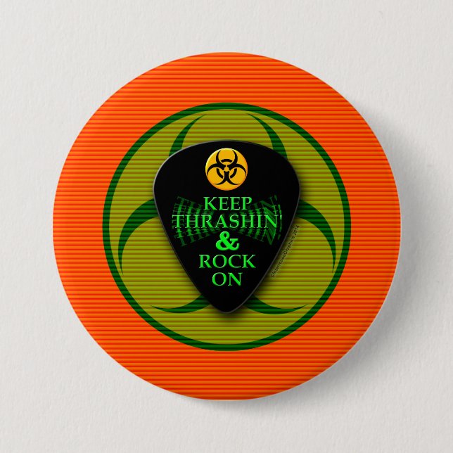 Behalten Sie Thrashin und Felsen an! Button (Vorderseite)