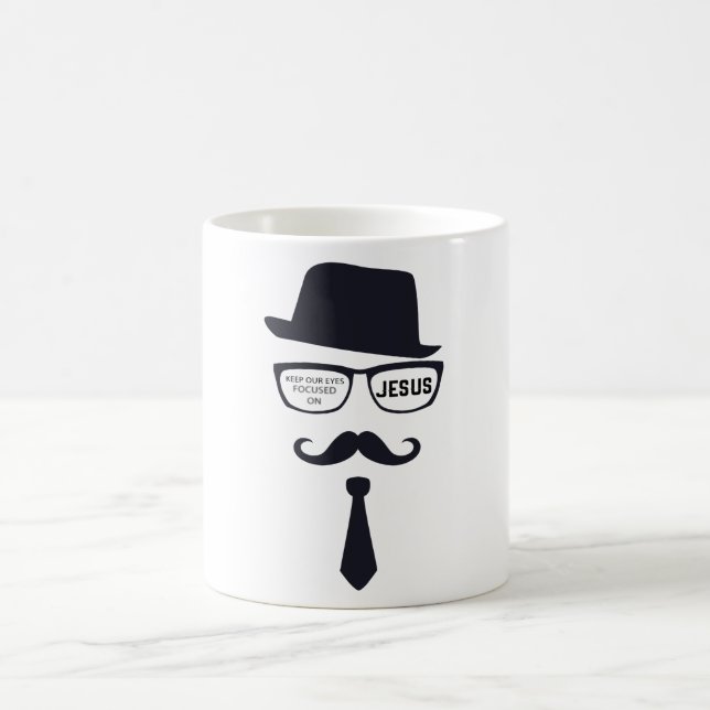 Behalten Sie unsere Augen gerichtet auf Jesus Kaffeetasse (Mittel)