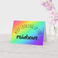 Behalten Suche nach Rainbows-Grußkarte