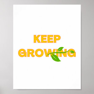 Behalten Textdesign mit einer grünen Weinrebe Poster