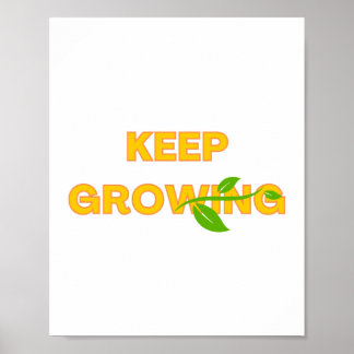 Behalten Textdesign mit einer grünen Weinrebe Poster