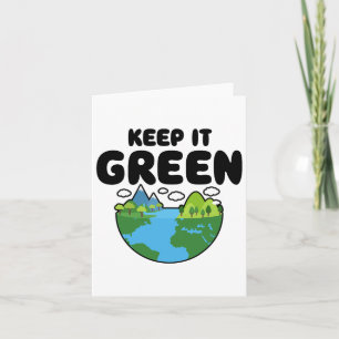 Behalten Umweltbewusstsein auf dem Green Earth Day Karte