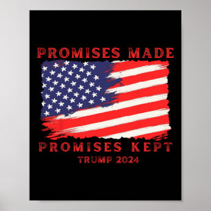 Behalten Versprechen für Trump 2024 Poster