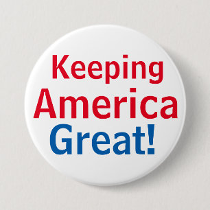 Behaltend Amerika Great Red White Blue Button