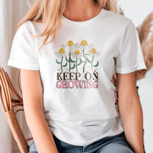 Behaltend auf wachsender positiver Quotes Retro-Bl T-Shirt