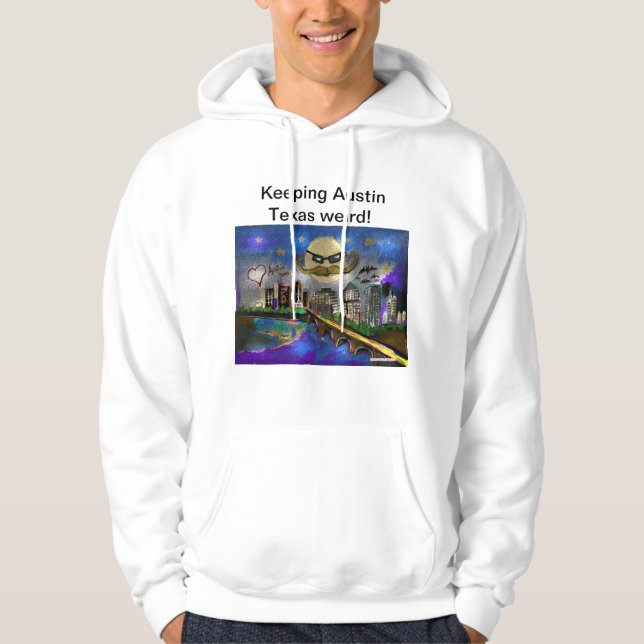 Behaltend Austin Texas seltsam Hoodie (Vorderseite)