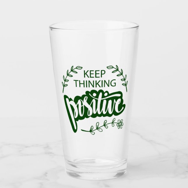 Behaltend Denken positiv Glas (Vorderseite)