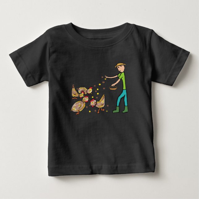 Behaltend Hühnchen Baby T-shirt (Vorderseite)