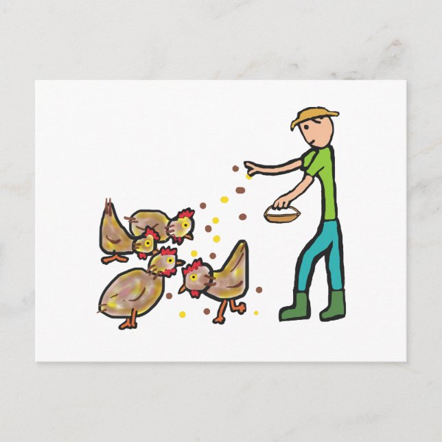 Behaltend Hühnchen Postkarte (Vorderseite)