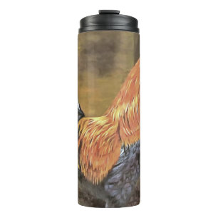Behaltend Hühner auf dem Bauernhof Kunst Thermosbecher